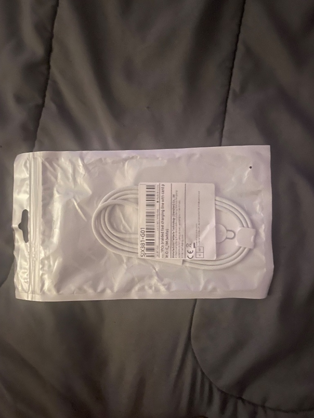 White Braided USB-C Fast Charging Cable 1M New Sealed - Picture 6 of 6